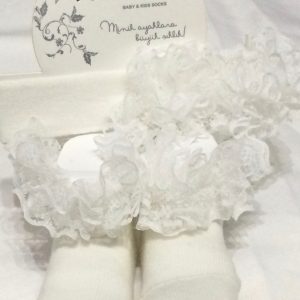 ENSEMBLE CHAUSSETTE ET BANDEAU BÉBÉ